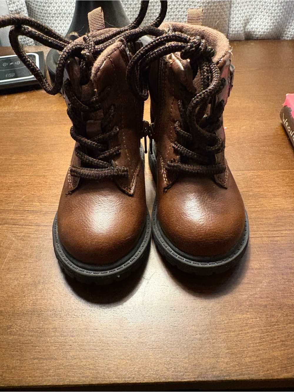 Carter's Brown Lace-Up Kids Boots
